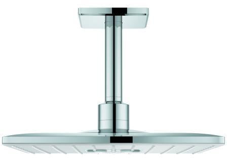 GROHE Rainshower SmartActive 310 Cube Kopfbrauseset mit Deckenauslass 142 mm – Chrom