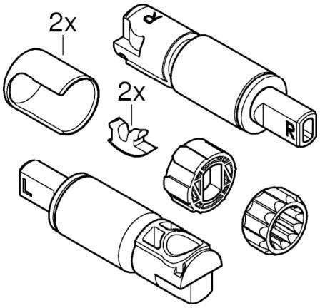 GROHE Stoßdämpfer 49535 für Cube Ceramic WC-Sitz SoftClose – links und rechts, weiß