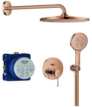 GROHE Essence Duschsystem Unterputz mit Rainshower Mono 310 Kopfbrause – Chrom