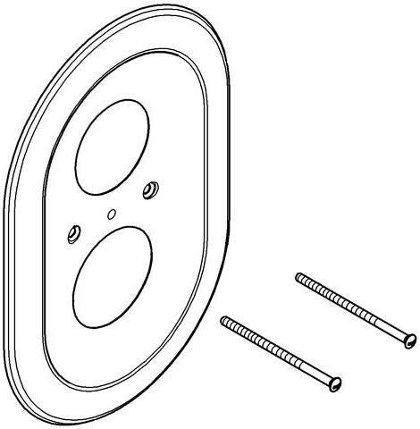 GROHE Rosette oval 47188 225x150 für Automatic 2000/Sentosa alt chrom – Ersatzteil
