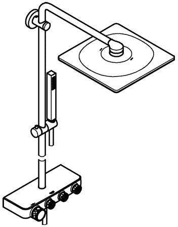 GROHE Euphoria SmartControl 310 Cube Duo Duschsystem mit Thermostat, chrom