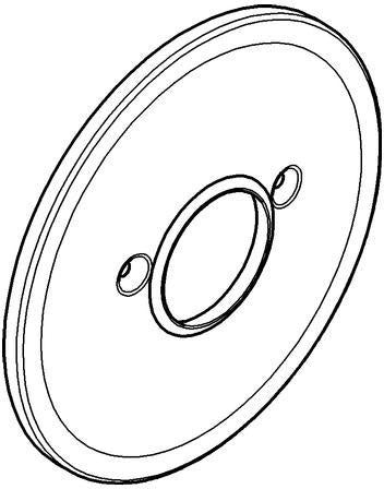 GROHE Rosette 46469 Chrom – Armaturenrosette mit 170 mm Außendurchmesser