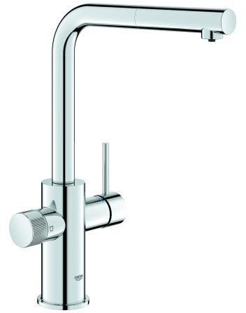 GROHE Blue Pure Minta Spültischbatterie mit Filterfunktion, herausziehbarem Auslauf und chromfarbenem Finish