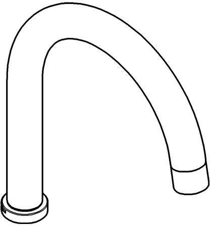 GROHE Auslauf 13170 chrom – C-Auslauf mit Strahlregler und Long-Life Oberfläche