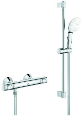 GROHE Grohtherm 500 Thermostat-Brausebatterie mit Brausestangenset 600 mm Chrom