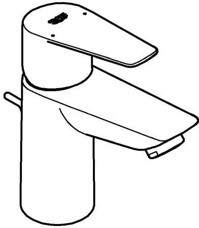 GROHE BauEdge Einhand-Waschtischbatterie S-Size mit 3,5 l/min Durchfluss, Chrom