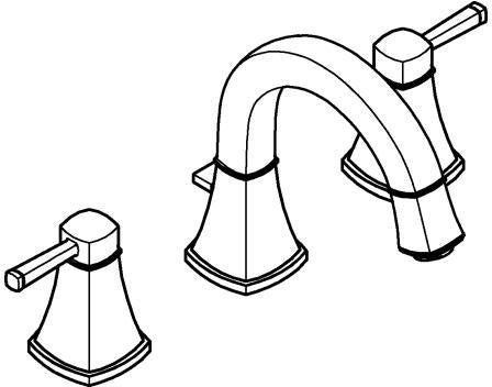 GROHE Grandera 3-Loch-Waschtischbatterie mit flachem Auslauf und AquaGuide Mousseur in Chrom