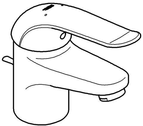 GROHE Euroeco Special Einhand-Waschtischbatterie mit Zugstangen-Ablaufgarnitur, Chrom