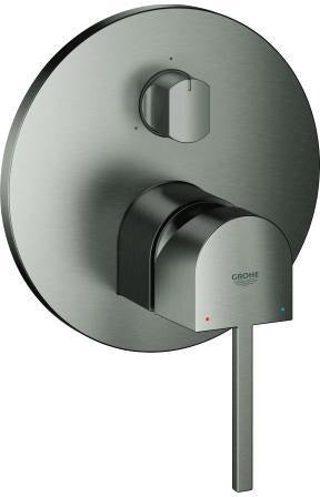 GROHE Plus Einhandbatterie Fertigmontageset 3-Wege-Umstellung Hard Graphite