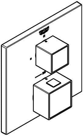 GROHE Grohtherm Cube Thermostat-Brausebatterie Fertigmontageset 1 Absperrventil Chrom