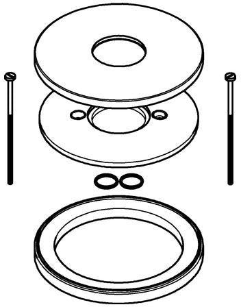 GROHE Rosette und Distanzring 46971 für Essence Einhand-Brausebatterie – Chrom, 12 mm Distanzring, inkl. Befestigung