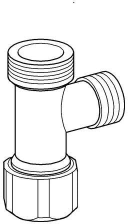 GROHE Eckventil 42730 für Spülkasten – Messing, rechtwinklig, 1/2" x 3/8"