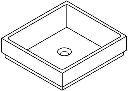 GROHE Aufsatzschale Cube Keramik 50 cm PureGuard alpinweiß – Antibakterielle Glasur, ohne Hahnloch