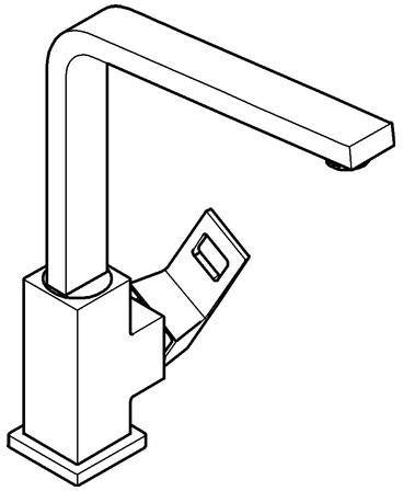 GROHE Eurocube Einhand-Spültischbatterie – Hoher Auslauf, 90° schwenkbar, Chrom