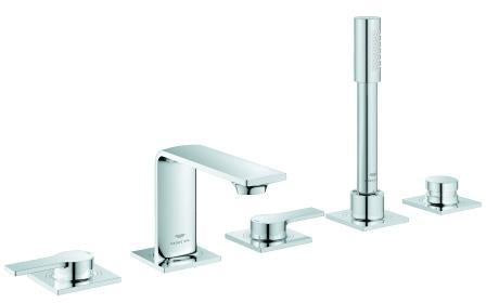 GROHE Allure 5-Loch-Wannenkombination cool sunrise gebürstet – Fliesenbankmontage