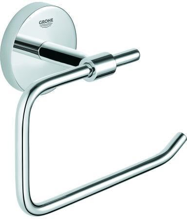 GROHE Bau Cosmopolitan WC-Papierhalter 40457 – Verchromter Toilettenpapier-Rollenhalter ohne Deckel