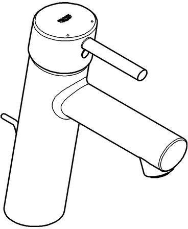 GROHE Concetto EH-Waschtischbatterie 23450_1 mittelhoch chrom – Einhandhebelmischer mit Zugstangen-Ablaufgarnitur