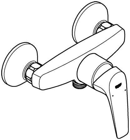 GROHE BauFlow Einhand-Brausebatterie Wandmontage chrom – SmoothControl & Rückflussverhinderer