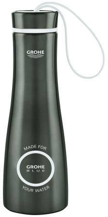 GROHE Blue Thermo-Trinkflasche aus Edelstahl 450 ml mit Schlaufe