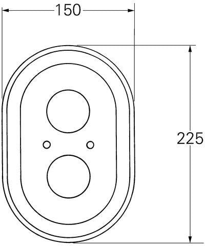 GROHE Rosette oval 47188 225x150 für Automatic 2000/Sentosa alt chrom – Ersatzteil