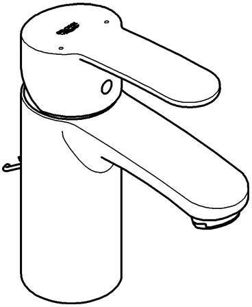 GROHE Eurostyle Cosmopolitan Einhand-Waschtischbatterie mit EcoJoy und versenkbarer Kette, Chrom