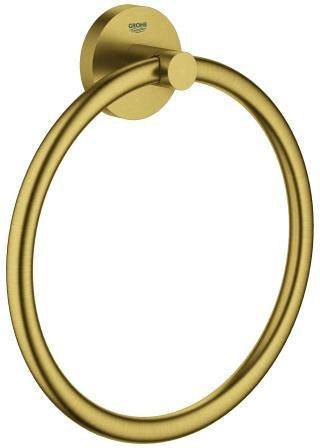 GROHE Essentials Handtuchring – Metall verchromt, verdeckte Befestigung, schwenkbar