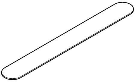 GROHE Selection Glasablage 41057 für Halter 41056, weißglas, 600 mm, verdeckte Befestigung