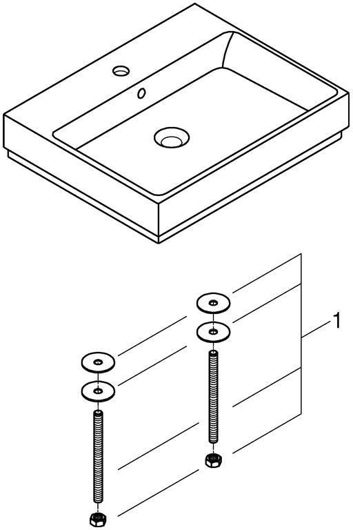 GROHE Cube Keramik Aufsatzwaschtisch 100 cm mit PureGuard und Überlauf – alpinweiß