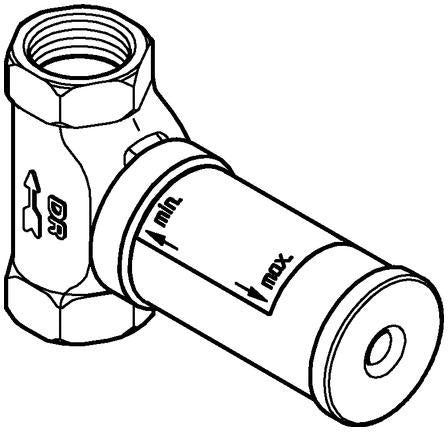 GROHE UP-Ventil-Unterteil 29805 vormontiertes Oberteil 1 Zoll Gewindeanschluss DN25