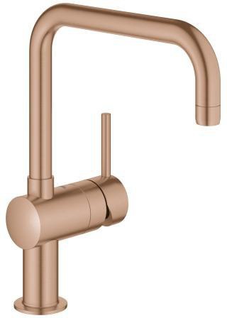 GROHE Minta Einhand-Spültischbatterie U-Auslauf hard graphite gebürstet
