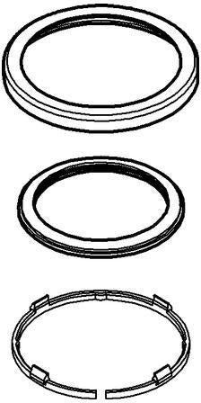 GROHE Rosette 45999 in Chrom – 60 mm Außendurchmesser, 49,5 mm Innendurchmesser, spannend