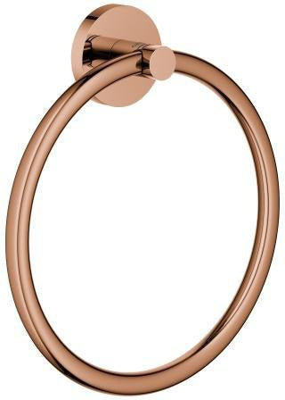 GROHE Essentials Handtuchring – Metall verchromt, verdeckte Befestigung, schwenkbar