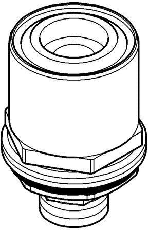 GROHE Oberteil 48042 keramisch mit Demontageschlüssel und Befestigungsmutter