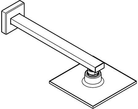 GROHE Euphoria Cube 152 Kopfbrauseset 286 mm – 1 Strahlart, Chrom, 8 l/min