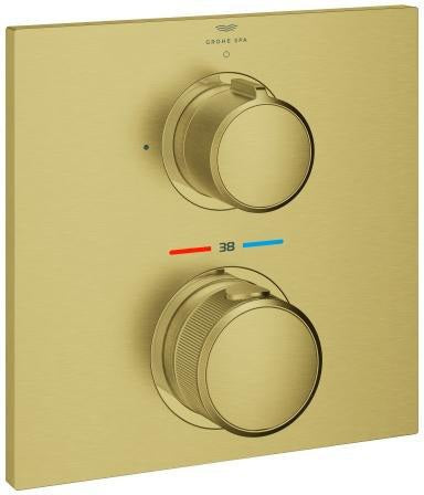 GROHE Allure Unterputz-Thermostat Fertigmontageset 1 Absperrventil cool sunrise gebürstet