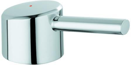 GROHE Concetto Griff Markierung rot chrom – Ersatzgriff mit roter Markierung für Waschtischarmaturen