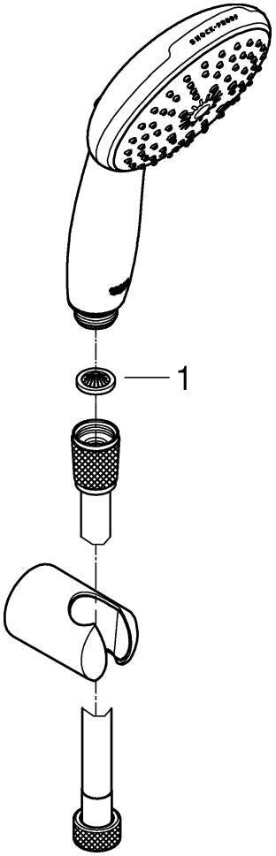 GROHE Tempesta 110 Wandhalterset – 3 Strahlarten, 1750 mm Schlauch, Chrom