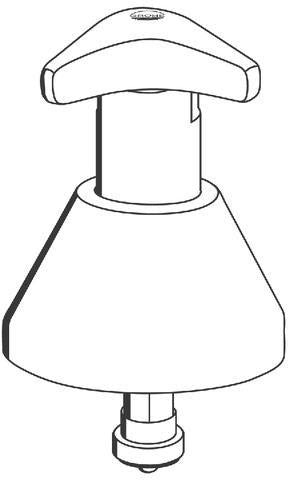 GROHE Oberteil 11330 für UP-Ventile – Trecorn-Griff, Markierung blau, 1/2 Zoll, chrom