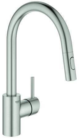 GROHE Concetto Einhand-Spültischbatterie mit hohem Auslauf und ausziehbarer Brause in Chrom