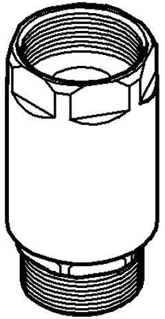 GROHE Sicherungskombination 41231 DN20 mit Rohrbelüfter Bauform C und Rückflussverhinderer, chrom