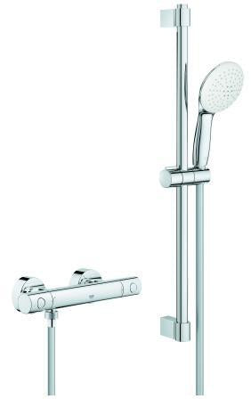 GROHE Grohtherm 800 Cosmopolitan Thermostat-Brausebatterie mit Brausestangenset 600 mm chrom