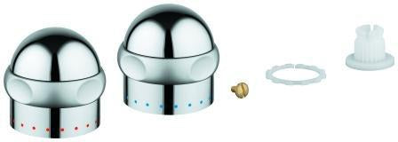 GROHE Sentosa Griff 1/2 Zoll wärmeisoliert Markierung blau chrom/gold