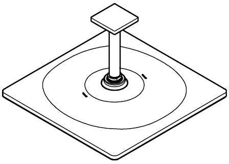 GROHE Rainshower Mono 310 Cube Kopfbrause-Set Deckenauslass 142 mm, 1 Strahl, 7,5 l/min, Chrom