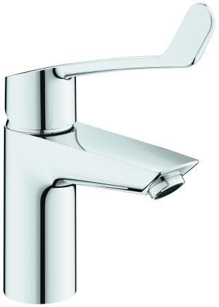 GROHE Eurosmart Professional Einhand-Waschtischbatterie S-Size mit langem Hebel und Push-open Ablaufgarnitur, Chrom