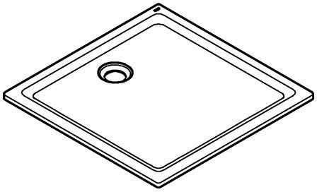 GROHE Universal Duschwanne 1000 x 1000 mm Acryl alpinweiß – flacher Einbau