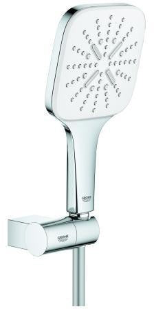 GROHE Rainshower SmartActive 130 Cube Wandhalterset – 3 Strahlarten, 8,5 l/min, Chrom