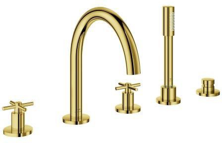 GROHE Atrio 5-Loch-Wannen-Kombination 29408 mit Kreuz-Griffen in Chrom