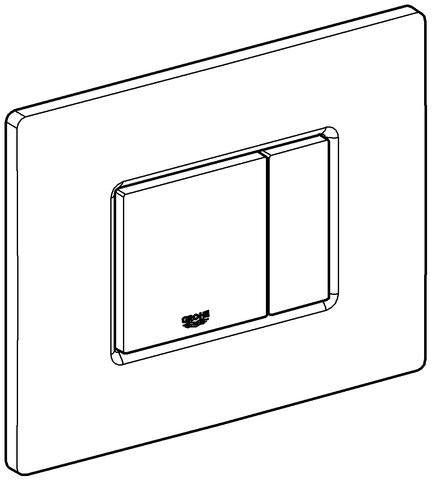 GROHE Skate Cosmopolitan WC-Betätigung Edelstahl waagerechte Montage 156x197 mm