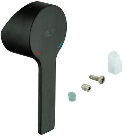 GROHE Hebel 46982 Chrom – Metallgriff für 35 mm Kartusche mit rot/blauer Temperaturanzeige