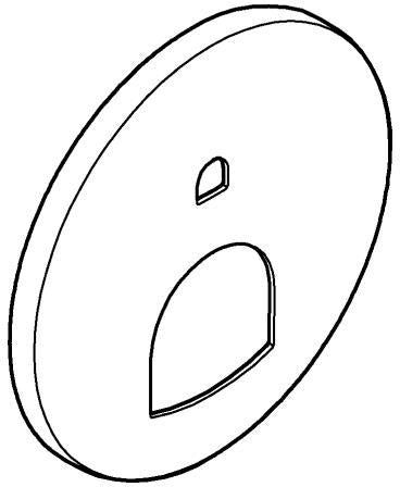 GROHE Rosette 49118 rund für Einhandmischer-Fertigmontagesets mit 2-Wege Umstellung, Chrom
